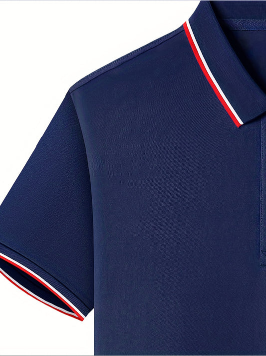 Men's Hotdog Graphic Polo Shirt Casual Slightly Stretch Breathable Lapel