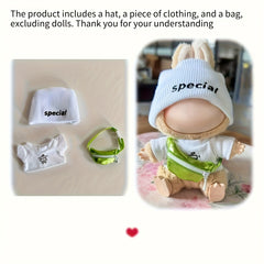 Mini Doll Clothing Set Three Piece Set for 5-6 inch Mini Dolls
