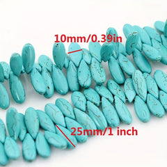 30pcs Teardrop Turquoise Beads Handcrafted Beads For Jewelry Supply 10 25mm