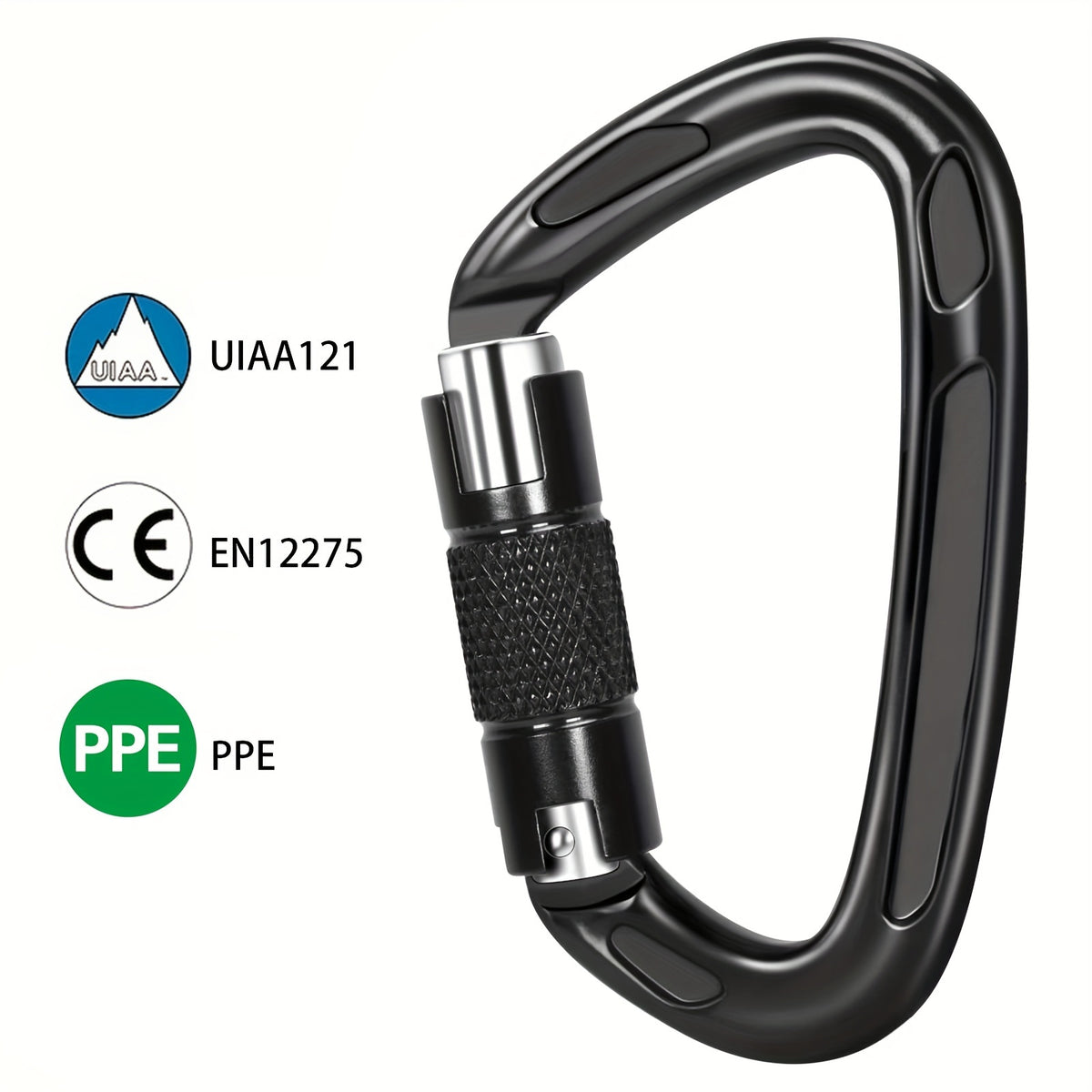 1pc 25KN Auto Lock Aluminum Carabiner Outdoor Climbing Camping Hiking Rescue