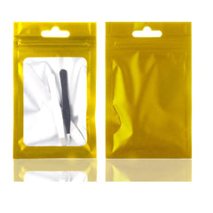 50pcs Aluminized Foil Window Bags 80x130mm Self Sealing Pouches