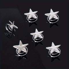 Star Shape Metal Hair Clip Spiral Hair Ring Star Swirl Barrette Y2K Hair Accesso