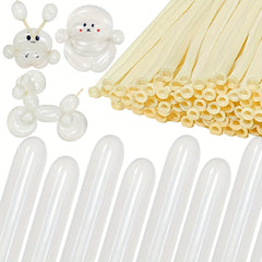 100pcs Transparent Long Balloons DIY Twisting Animal Balloons Thickened Latex