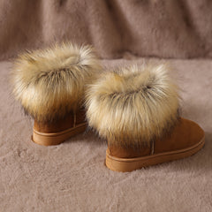 Women's Faux Fur Snow Boots Plush Thermal Non Slip Shoes