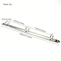 Metal Ring Binder Clips Silver 3 Detachable Buckle Loose leaf Binding