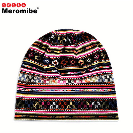 Meromibe Flower Print Beanie for Men and Women - Outdoor Activity Hat