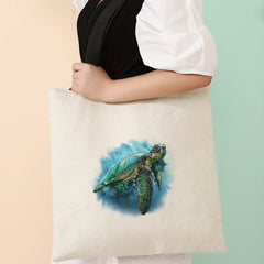 Leisure Turtle Print Tote Bag Travel Beach Shoulder Bag
