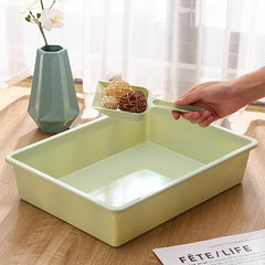 Open Type Cat Litter Basin for Easy Cleaning