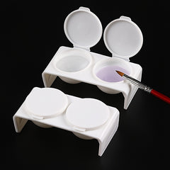 Art Painting Double Hole Washing Pen Cup Plastic Cover Brush And Pen