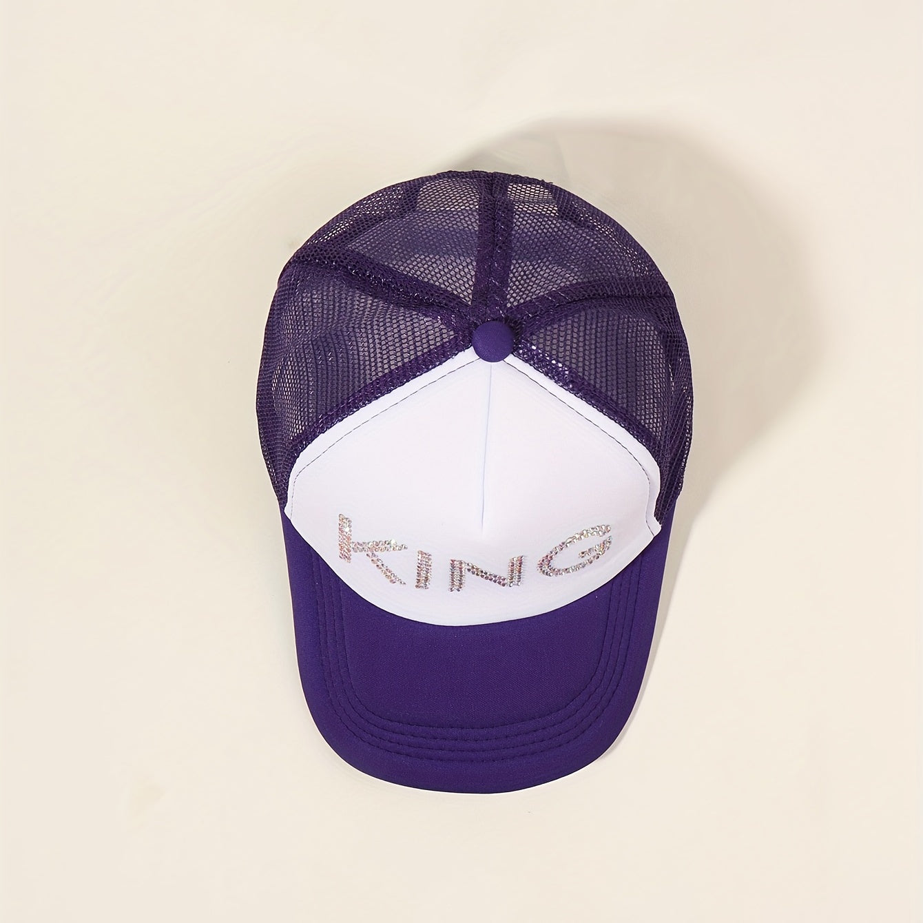 Purple Baseball Cap Casual Mesh Trucker Hats Adjustable Sunscreen Dad Hats