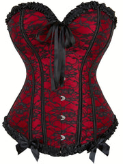 Strapless Corset Bustier Lace Up Body Shaper Women's Lingerie