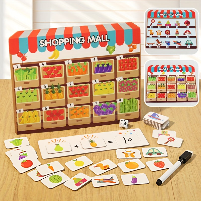Kids' Fun Fruit Shopping Mall Counting & Calculation Game Educational Puzzle Toy