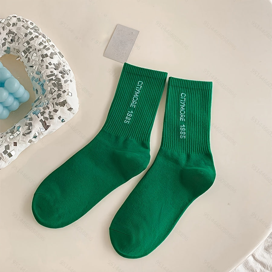 4 Pairs Women's Sport Crew Socks
