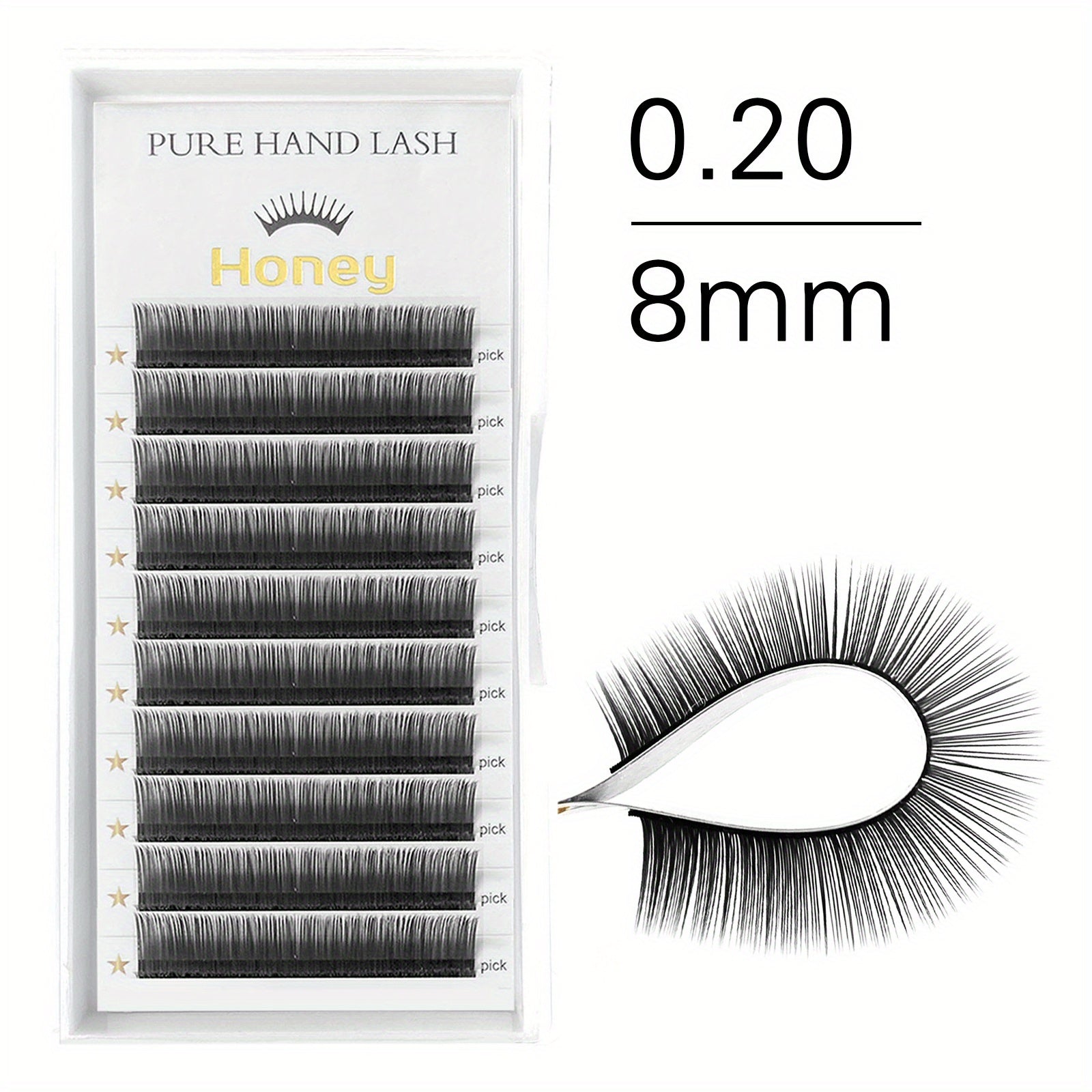 Natural Matte PBT Eyelash Extensions Soft Split Tips for Individual Lashes