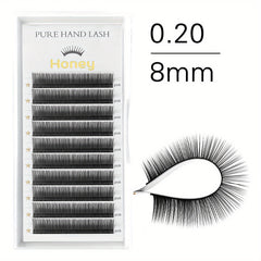 Natural Matte PBT Eyelash Extensions Soft Split Tips for Individual Lashes