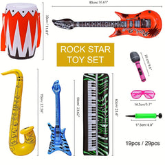 80s & 90s Party Supplies - Neon Photo Props Set