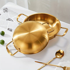 Stainless Steel Noodle Pot for Seafood & Hot Pot, 2 Ear Soup Pot