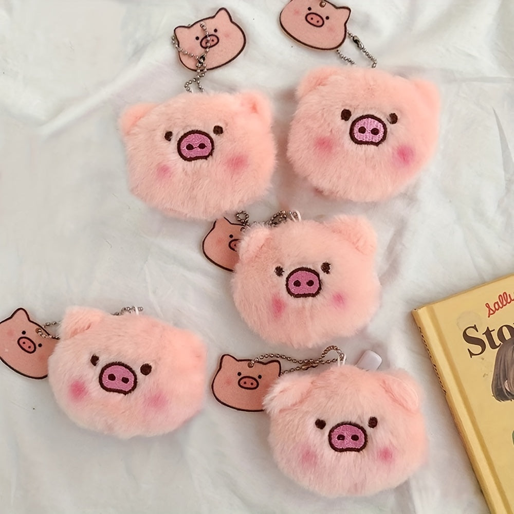 Cute Mini Pig Head Plush Cartoon Toy for Kids, Couples & Babies