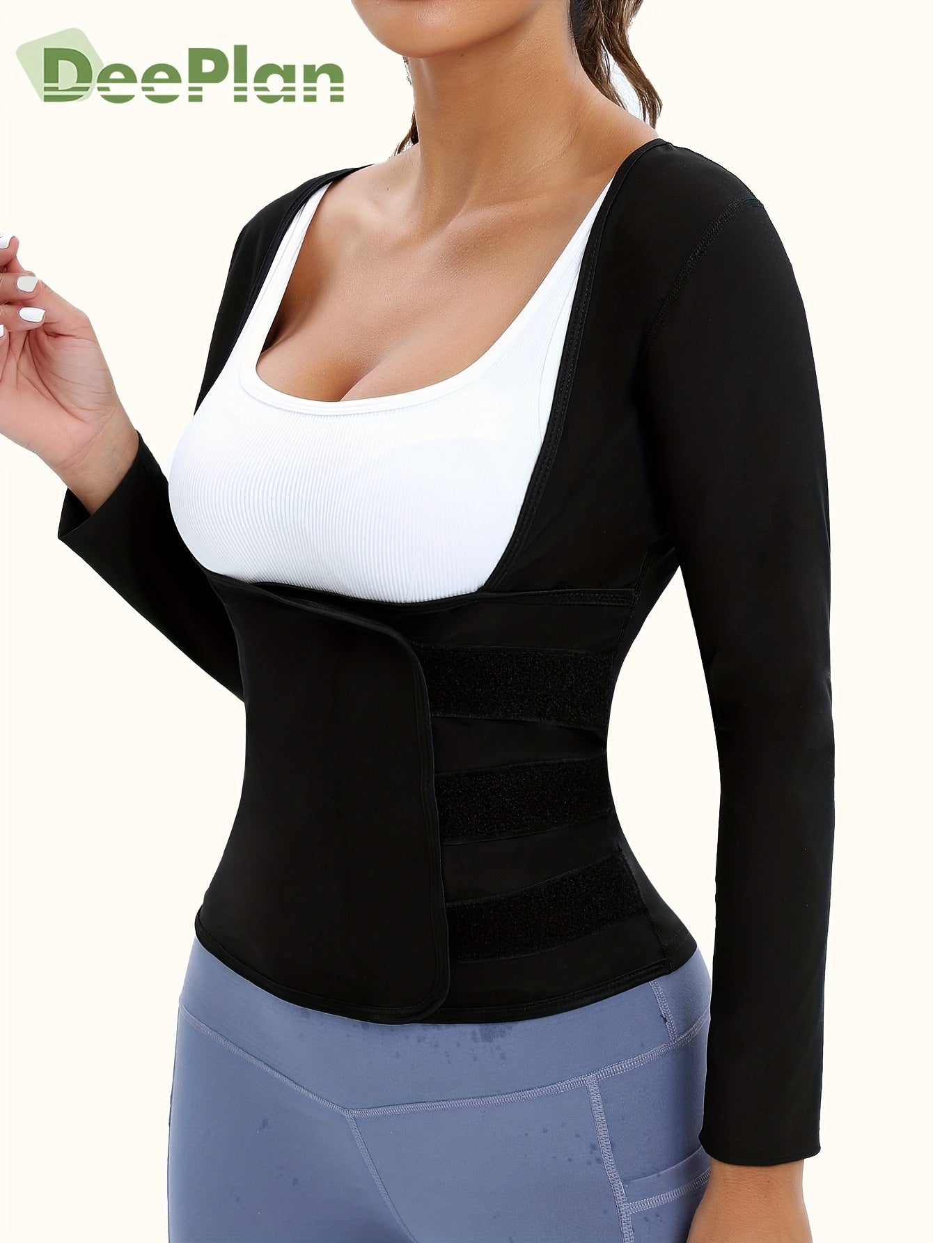 Long Sleeves Sauna Sweat Top Fitness Yoga T-shirt Women's Activewear