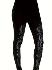  Gothic Leggings Women's Plus Graphic Print Slim Fit Leggings