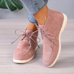 Fall Lightweight Flat Boat Shoes Wear Resistance Non Slip Suede Preppy School