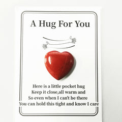 Natural Stone Birthday Pocket Hug Token For Women Long Distance Friendship BFF