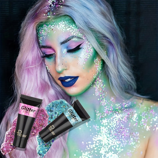 Mermaid Sequins Glitter Gel for Halloween Makeup