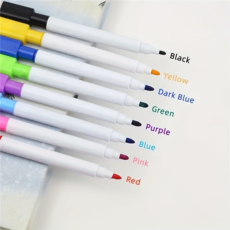 8 Colors Magnetic Dry Erase Markers for Whiteboard, Calendar - Office Supplies