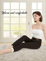Fleece Lined Sports Leggings Women High Waisted Thermal Pants