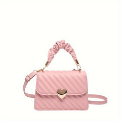 Textured Pleated Shoulder Bag for Women