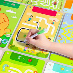 64 Page Red Children's Maze Training Book for Writing Skills