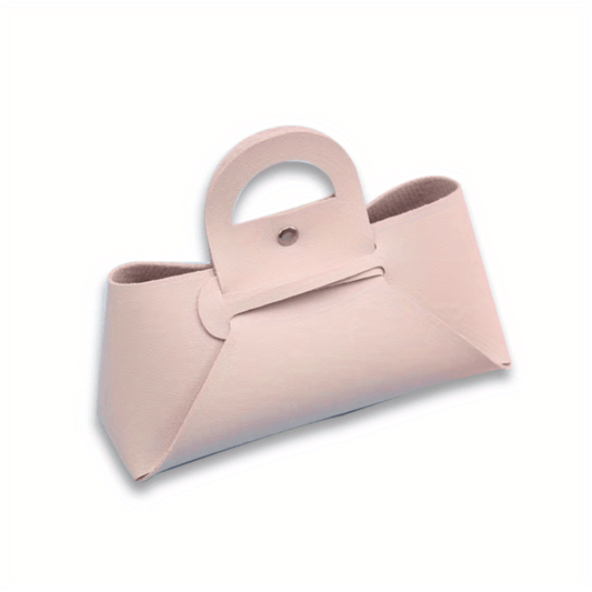 Snap Button Glasses Bag Handle Makeup Organizer Mini Pouch