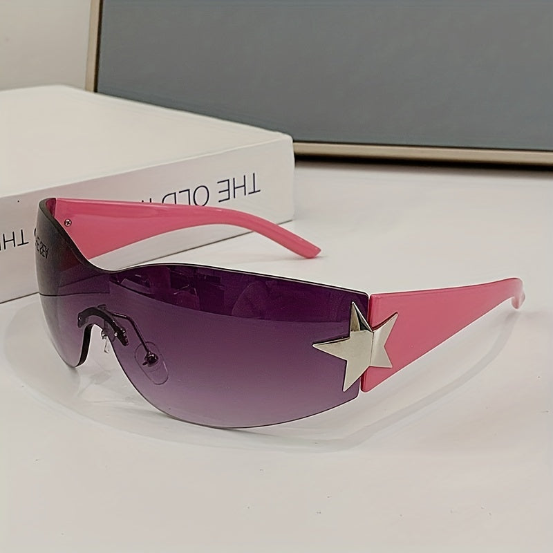 Y2K Gradient Rimless Sunglasses UV400
