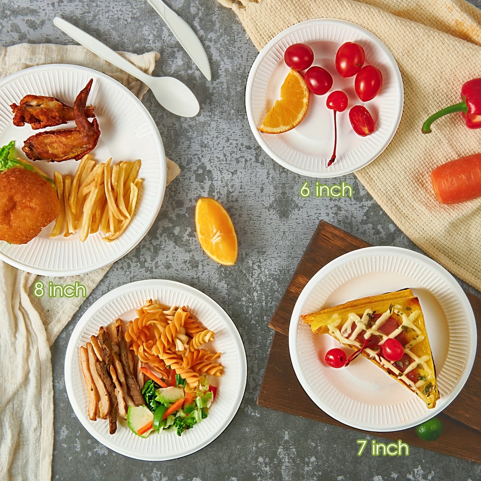Eco Sugarcane Paper Plates, 17-Pack
