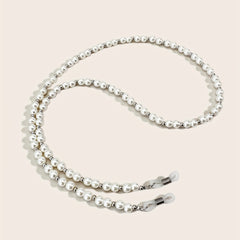 Faux Pearl Glasses Chain Anti Slip Lanyard Strap Stylish Face Cover