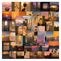 60pcs Sunset After Sunset High value Landscape Stickers DIY Waterproof Stickers