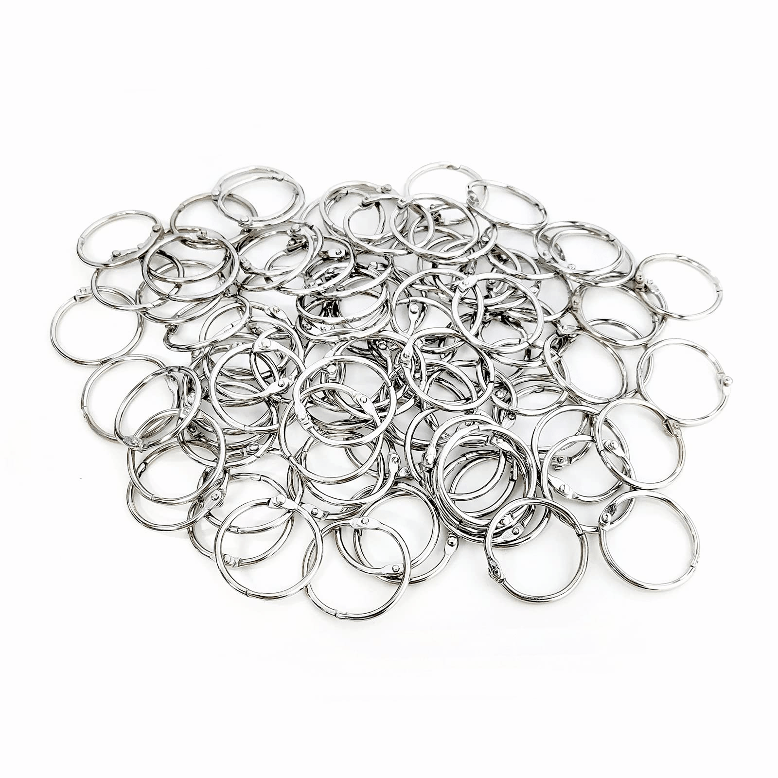 50 Pack 1 Inch Loose Leaf Binder Rings for Index Cards Flash Cards