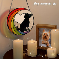 Heart Dog Pattern Acrylic Pendant Necklace