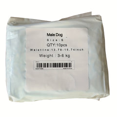10 Pack Male Pet Diapers Dog Wraps Disposable No Tail