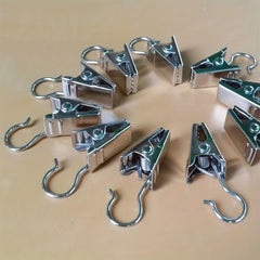 20pcs Metal Curtain Clips Household Decorative Hooks Curtain Buckles