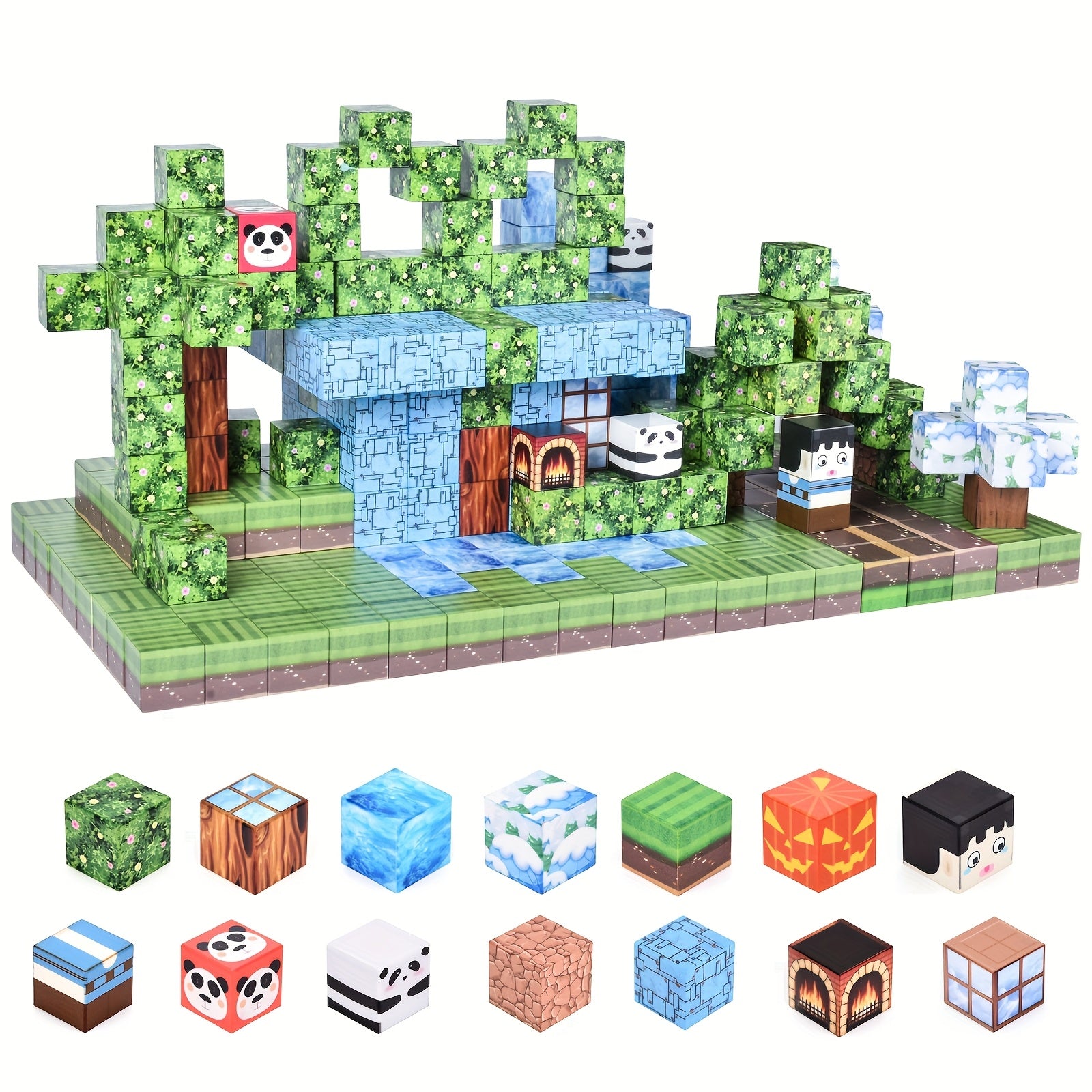 100pcs Cherry Blossom Magnetic Building Blocks Set