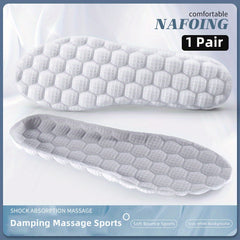 4D Orthopedic Soft Shock Absorption Running Shoe Pad Latex Insole