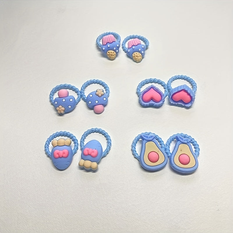 10pcs Baby Girls Hair Tie Ponytail Holders Hair Accessories