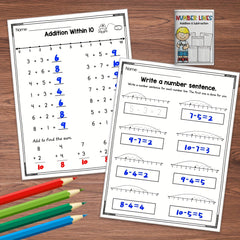 Number Line Addition & Subtraction for Homeschooling & Classrooms