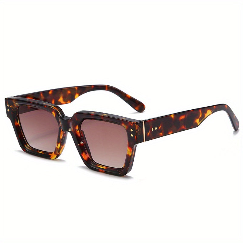 Retro Tortoiseshell Square Sunglasses UV400 Sun Shades