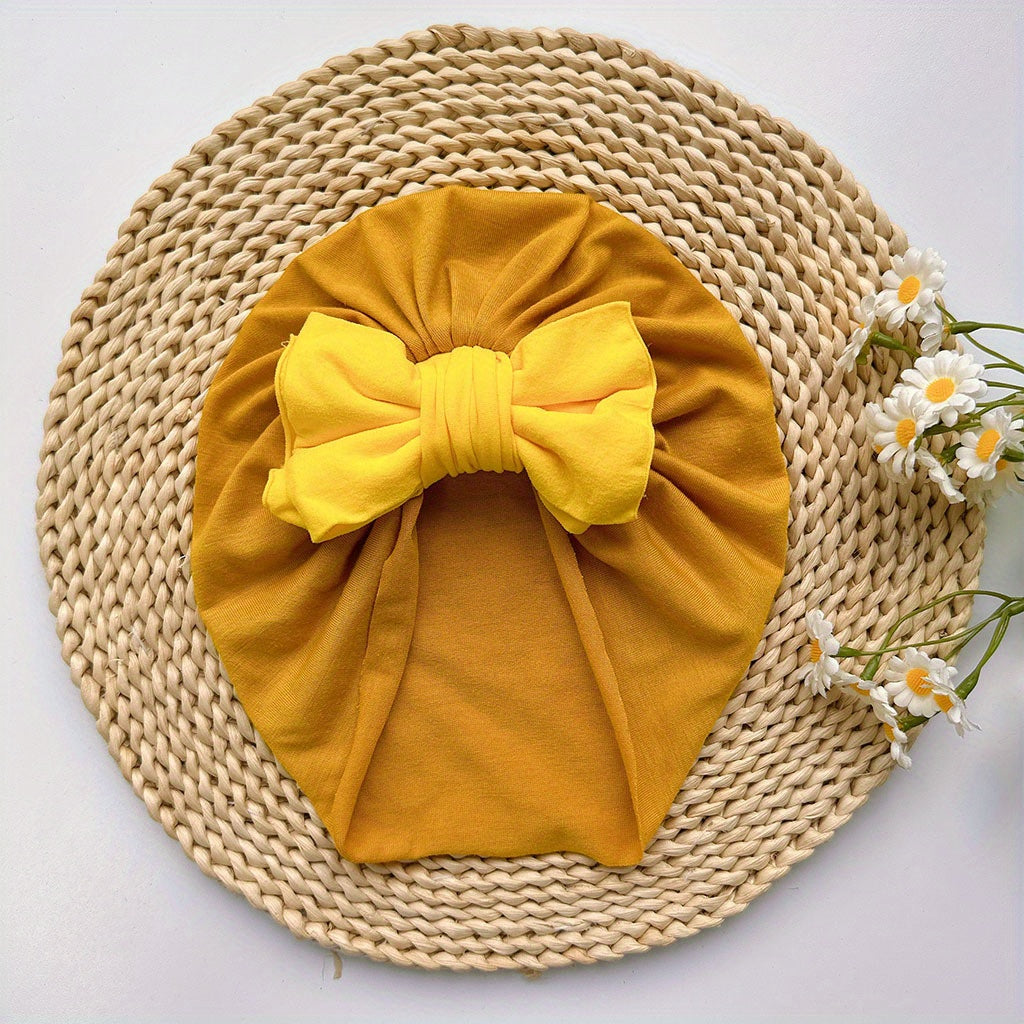 Elastic Bow Turban for Baby Girls