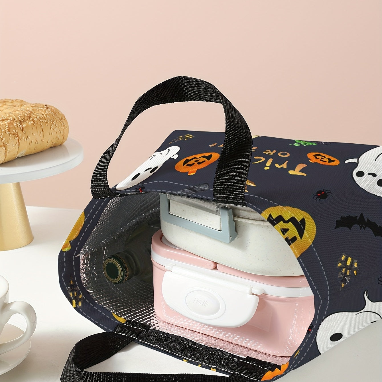 Halloween Lunch Bag Insulated Bento Camping & Picnic Ice Food Bag
