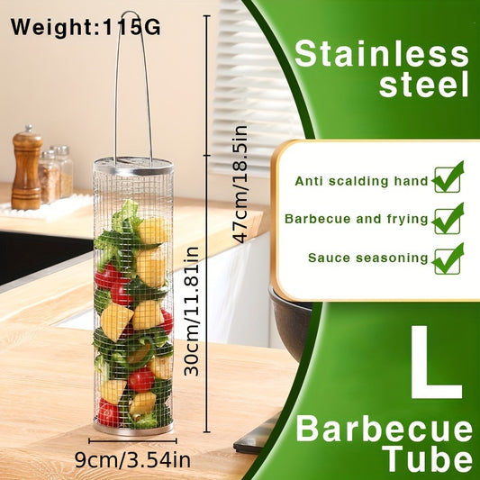 Stainless Steel BBQ Cage Grilling Net Outdoor Camping Barbecue Tool