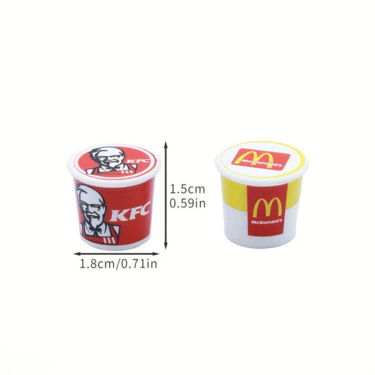 5pcs Set 1 12 Dollhouse Mini Fast Food Family Bucket Model Toys