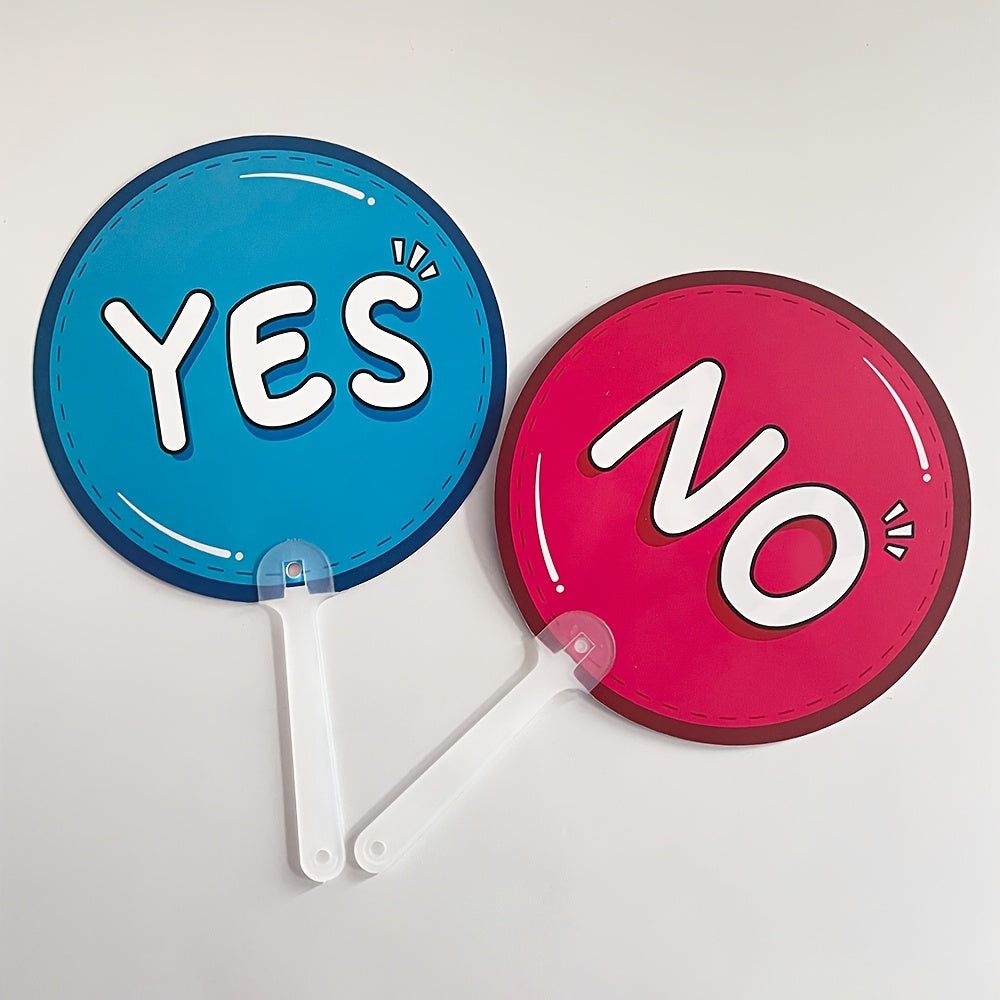 5pcs Double Sided YES NO Hand Sign Cards Classroom Teaching Aids Assorted